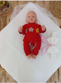 Resim Yenidoğan Bal Peteği My Prince Taç Nakışlı Delüks Kundak Bebek Battaniyesi 