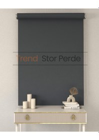 Resim Gri Stor Etek Dilimli Zebra Stor Güneşlik Perde Kırık Gri 