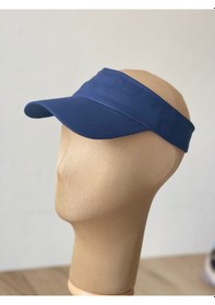 Resim Aida Jewelss Pamuk Sporcu Koşu Tenis Vizör Şapka Arka Kısmı Ayarlanabilir Unisex Vizör Şapka Mavi. 