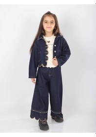 Resim Xo Kids Kız Çocuk 3lü Alt Üst Kombin Takmı 5-14 Yaş Set0477 Mavi 
