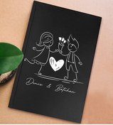 Resim Bk Gift Kişiye Özel Sevgili Isimli Sert Kapaklı Siyah Lastikli Defter , Arkadaşa Hediye, Yeni Iş Hed 
