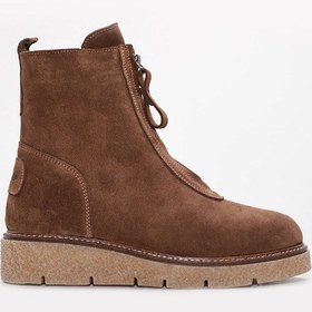 Resim Hakiki Deri Kürklü Kadın Klasik Bot 657kza2502 Taba Süet 