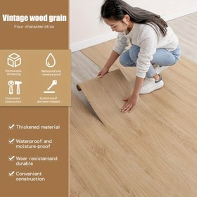 Resim 1 Rulo, 299.97cm x 40.13cm Lüks Vintage Ahşap Zemin Vinil - Kolay Peel & Stick, Kendinden Yapışkanlı, Kalın Malzeme, Su Geçirmez ve Nem Geçirmez, Çizik ve Aşınma Direnci, 3D Dokulu, Mutfak, Oturma Odası, Ofis, Yatak Odası için İdeal - DIY Zemin Yükseltme, Ofis Zemin | Vintage Ahşap Zemin | Su Geçirmez Zemin, Vinil Zemin 