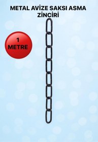 Resim Venon 1 Metre Siyah Avize Zinciri Asma Zinciri Çok Amaçlı Zincir 