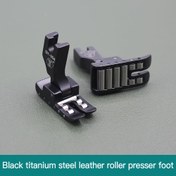 Resim Yeni SY-254 Yüksek Kaliteli Siyah Titanyum Çelik Rulo Preser Ayak, Kalın Malzemeler İçin Anti-Sıyrık ve Anti-Slip, Bilgisayar Düz Makinesi İçin Uygun 
