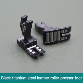 Resim Yeni SY-254 Yüksek Kaliteli Siyah Titanyum Çelik Rulo Preser Ayak, Kalın Malzemeler İçin Anti-Sıyrık ve Anti-Slip, Bilgisayar Düz Makinesi İçin Uygun 
