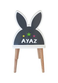 Resim Liva Ahşap Çocuk Sandalye Tvs01 Gri Tavşanlı 