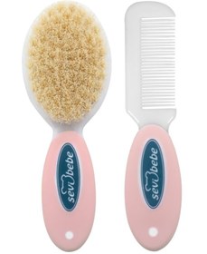 Resim Sevi Bebe Naturel Fırça Tarak Seti - Pembe - Pembe / Standart 