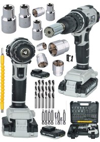 Resim Mager Germany Thechınolgy 58 Watt Şarjlı Vidalama Matkap Ve Gator Grip Soket Grey 