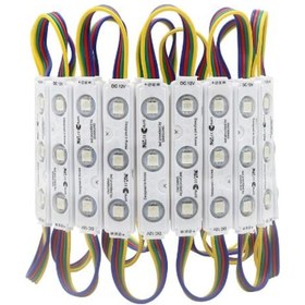 Resim 12 Volt 0.72 Watt 3'Lü Samsung RGB Mercekli Modül Led (10 Adet) 
