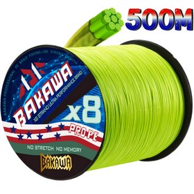 Resim BAKAWA 500 metre X8 8 iplikli dokuma balıkçılık hattı, denizaltı balıkçılığı sazan PE hattı 