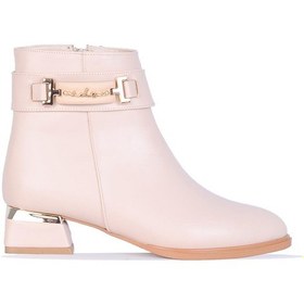 Resim Skuaıter 24-024 Esrc 5cm Topuklu Kadın Bot Krem 