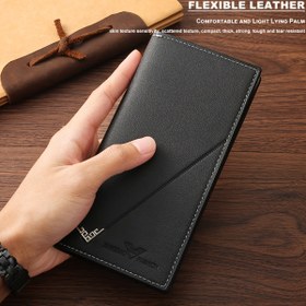 Resim 1 adet Unisex Uzun Cüzdan ve Kart Tutucu - İnce Tasarım ile Fotoğraf Çerçevesi, Çoklu Kart Yuvaları ve Para Cebi, Ultra-Yumuşak Sentetik Deri, Taşınabilir El Cüzdanı, Kartlar, Paralar, Kimlikler, Cüzdan Kart Tutucu, Kimlik Kart Depolama, Modern Cüzdan, Dayanıklı Cüzdan 