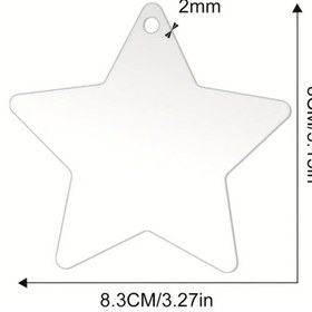 Resim Lumaworld 10 Adet Asma Delikli Şeffaf Yıldız Pentagram Süs Dekor Ve El Sanatları 