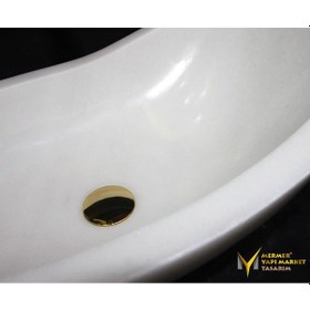 Resim Kristal Beyaz Gondol Dizayn Lavabo 