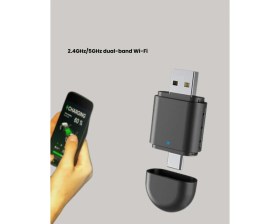 Resim TE Dükkan Buğz Kablosuz Carplay ve Android Auto Dönüştürücü – Usb-A & Type-C Girişli Akıllı Adaptör 