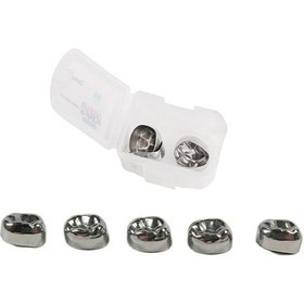 Resim 5 Adet Diş Kronu Çocuklar İlköğretim Molar Diş 1st 2nd Paslanmaz Çelik Pediatrik Geçici Kronlar Diş Hekimi Üst/alt Sol/sağ Orta Lavanta Chına 