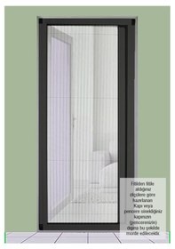 Resim Akordeon Pilise Yırtılmaz Ped Kedi Tüllü Kapı Sineklik Altınmeşe 90x210 İstenilen Ölçüde En 90'a Kadar Boy 210'a Kadar 