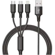 Resim Bood Cs-61 3'lü Araç Kiti Micro Usb , Type-c, Lightning Girişli 2 Usb'li Araç Çakmak Şarjı 