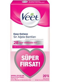 Resim Veet Ağda Bandı Normal Ciltler İçin 20'li 