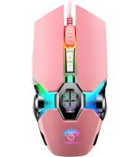 Resim Sones Leaven 7 Tuşlu 4000 Dpı Usb Kablolu Bilgisayar Ofis Aydınlatmalı Rgb Mekanik Oyun Faresi, Kablo Uzunluğu: 1,5 M, Renk: S30 Pembe Diğer 