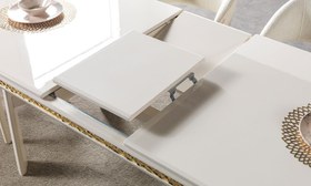 Resim Zero Luxury Yemek Odası Takımı - Konsol + Masa + 6 Sandalye 