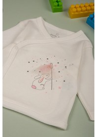 Resim Bebetospik %100 Pamuk Kalitesi 5'li Set Hastane Çıkışı & Yeni Doğan Seti - Yeni Doğan / Pembe Pembe 