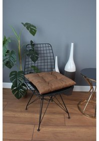 Resim Altınpamuk Altınpamuk Beta Pofidik Kahve Sandalye Minderi Bağcıklı 40X40Cm 