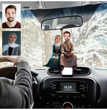 Tesettürlü Bayan Ve Eşi