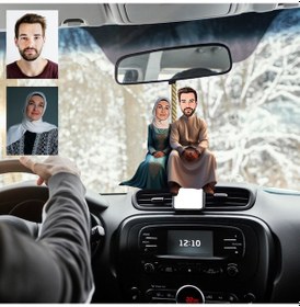 Resim Tesettürlü Bayan Ve Eşi 