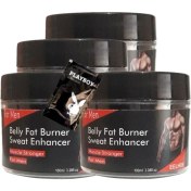 Resim Buğz Belly Fatburner Yağları Eritmek Için Masaj Bakım Kremi 4X100 Ml+1 Adet Jel ile 