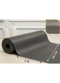 Resim Almital Mobilya Aksesuarlari Almital, 48 Cm X 5 M Antrasit Çizgi Desenli Suni Deri, Çekmece İçi Kaydırmaz Çekmece Halısı, raf örtüsü 