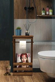 Resim Grootland Dekoratif Ahşap Tuvalet Kağıtlığı / Dergilik / Kitaplık / Gazetelik 