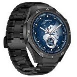 Resim Sunix WT6 Pro Amoled Ekran 48 MM Metal ve Silikon KordonluSiyah Akıllı Saat 