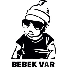 Resim Arabada Bebek Var (Oto-Motor-Laptop-Duvar-Dekor) 10 x 14 cm 