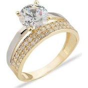 Resim Tektaş Alyans Yüzük 2 Sıra 3,40 Gram 14 Ayar Altın 