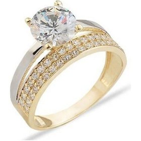 Resim Tektaş Alyans Yüzük 2 Sıra 3,40 Gram 14 Ayar Altın 