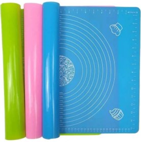 Resim Kitchen Design Lab 2'li Set 45X65 cm Silikon Hamur Açma Matı ve Gri Silikon Yanmaz Mutfak Fırın Eldiveni 