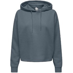Resim Only Kadın Sweatshirt Onpcomfort Ls Brush Hood Swt 15294219-stormy Weather Çok Renkli 