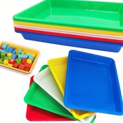 Resim 2 Paket Çok Renkli Plastik Sanat Tepsisi, Dayanıklı ve Çok Yönlü, El Sanatları, Kendin Yap, Boyama, Boncuklar için İdeal - Ev, Okul, Ofis Kullanımı - Çeşitli Renkler 