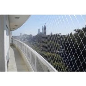 Resim Yükseklik 2,50 Uzunluk 15 Metre Kuş Filesi Montaj Mağzemeli Balkon Filesi Balkon Kuş Ağı Balkon Ağı 