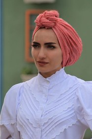 Resim Sahra Şal Dünyası Tasarım Bone Sakallı Gül Kurusu 