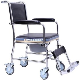 Resim Wipperman Ekonomik Tekerlekli Banyo Ve Tuvalet Sandalyesi 