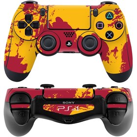Resim Papscover Ps4 Dualshock Kaplama Sarı Kırmızı 