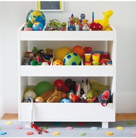 Resim Sima Mdf Montessori Oyuncak Dolabı Beyaz 