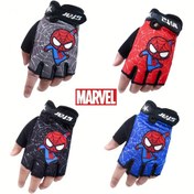 Resim Marvel Spider-Man Eldivenleri, erkek ve kadınlar için yarım parmak bisiklet eldiveni, kaymaz dış mekan spor fitness koruyucu eldiven. Noel, Sevgililer Günü, Şükran Günü veya her türlü özel gün için mükemmel hediye 