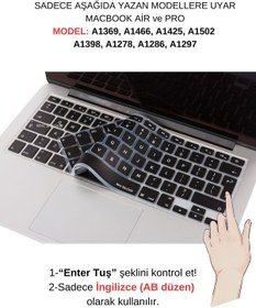 Resim Mcstorey Macbook Air Pro Klavye Koruyucu (UK-EU INGİLİZCE) (ESKİ USB'Lİ MODEL 2008-2017) Ile Uyumlu 