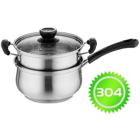 Resim Opulentliving Paslanmaz Çelik 304 Tencere - 18cm, 844g, 1 Adet, Gümüş Renk, Yaleker Mağazası 