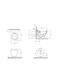 Resim Taormina Arch Asma Parlak Beyaz Klozet 1012-001-0128 Kapak Hariç Parlak Beyaz 