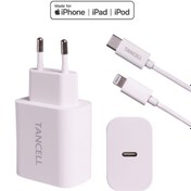 Resim TANCELL Orjinal Iphone Hızlı Şarj Aleti 20w Adaptör+kablo Tüm Iphone Modellerine Uyumlu Apple Mfi Lisanslı 